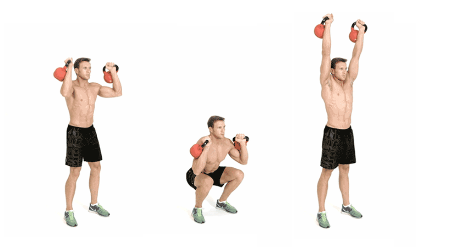 Dynamic Overhead Kettlebell Press Engages All Large Muscles